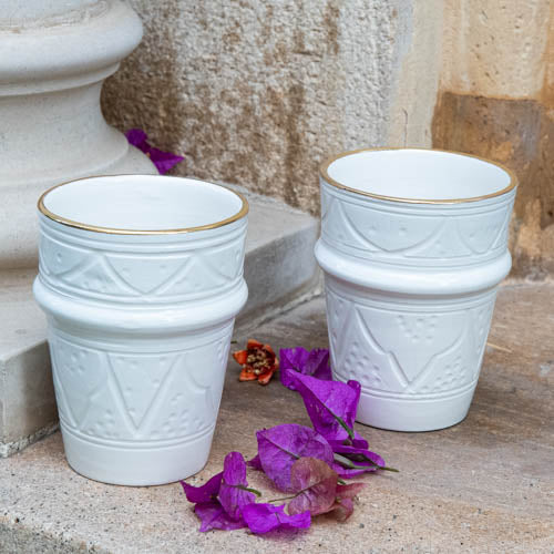 Verre Céramique Marocain Relief